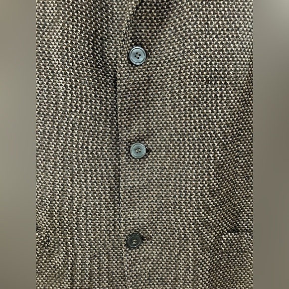 Vintage Men’s cashmere blazer medium houndstooth brown tan single breasted - Picture 6 of 16